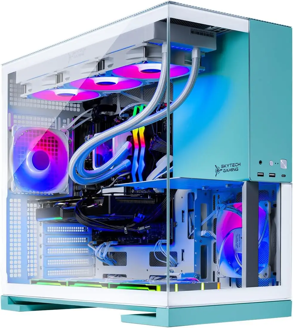 Rtx 5080 16Gb - คอมพิวเตอร์เดสก์ท็อป Skytech Gaming Aqua, Ryzen 7
