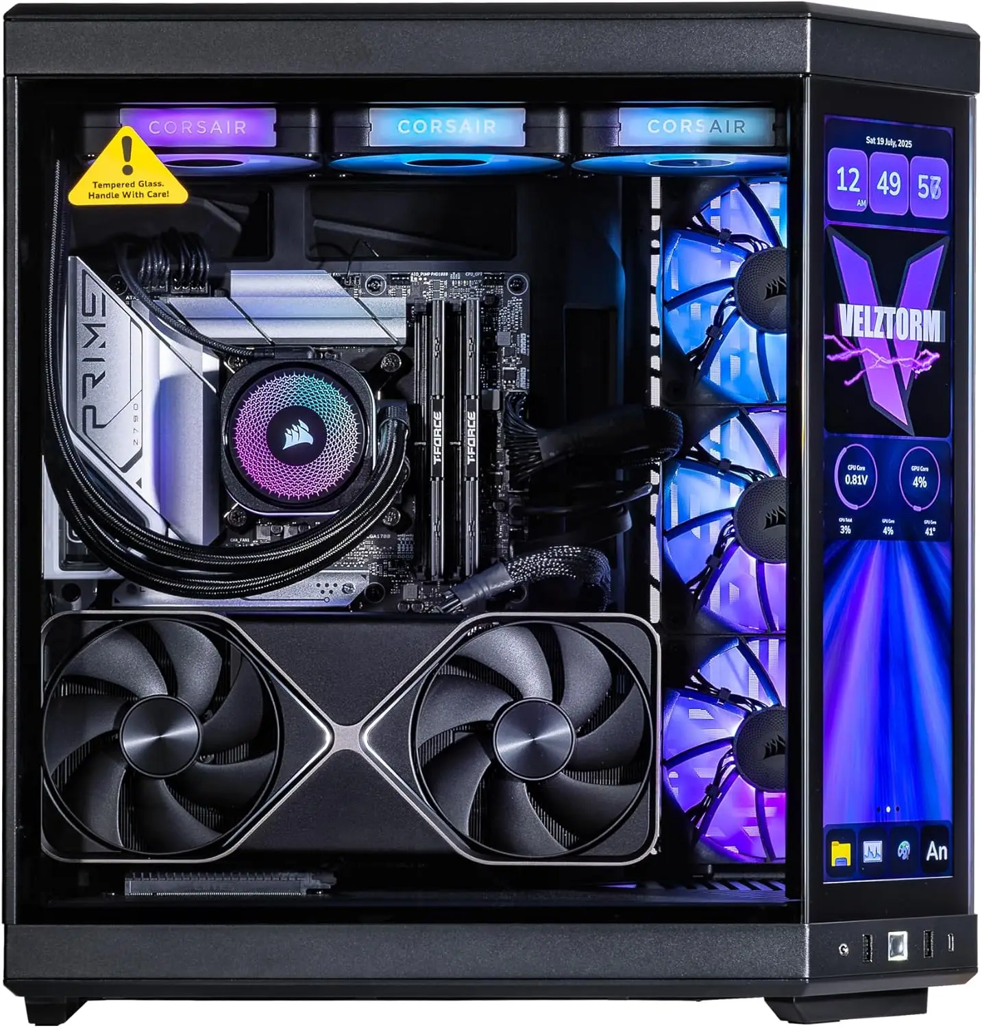 Velztorm LCD สีดำ Praetix คอมพ - Rtx 5080 16Gb บทวิจารณ์และราคา