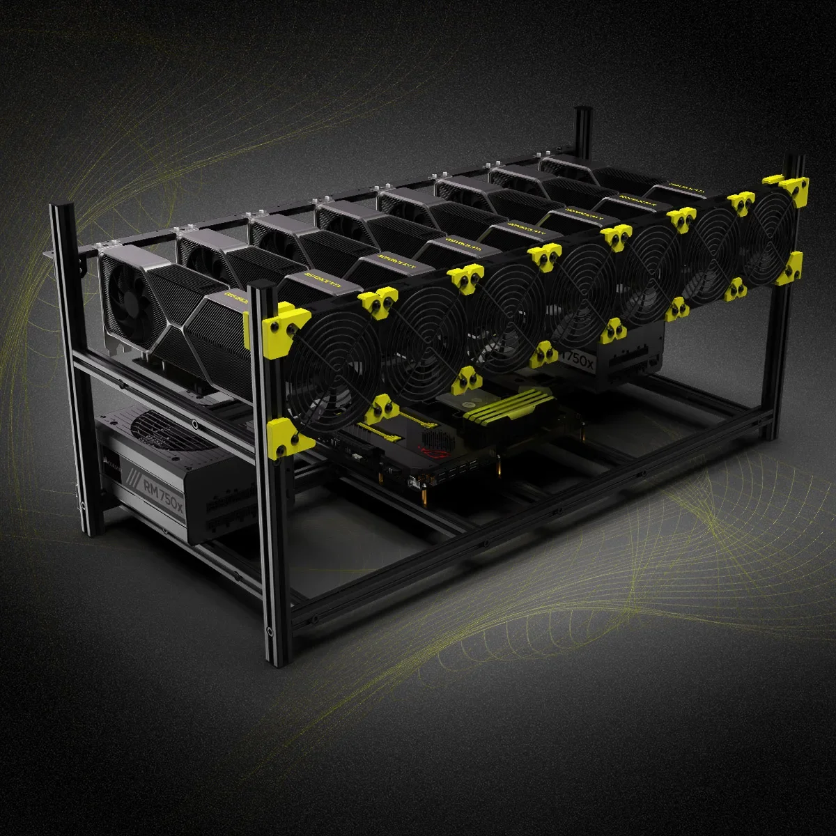 1 ชิ้น โครงเครื่องขุดเหมืองแบบ - Gpu Mining Rig Frame 8 Gpu บทวิจารณ์และราคา